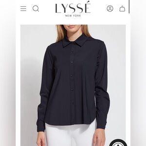 LYSSE Connie Slim Button Down - True Navy